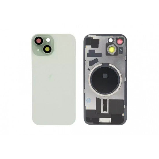 Brown Rear Cover Glass with Camera Lens Glass and Magsafe Magnet for iPhone 15 Plus-Green Brown Rear Cover Glass with Camera Lens Glass and Magsafe Magnet for iPhone 15 Plus-Green